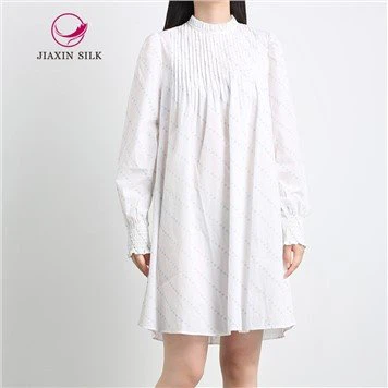 Robe Courte Blanche Col Montant